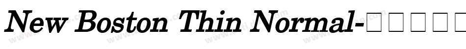 New Boston Thin Normal字体转换